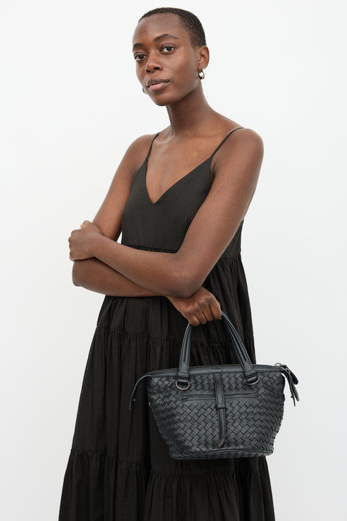 Bottega Veneta Leather Intrecciato Tambura Bag