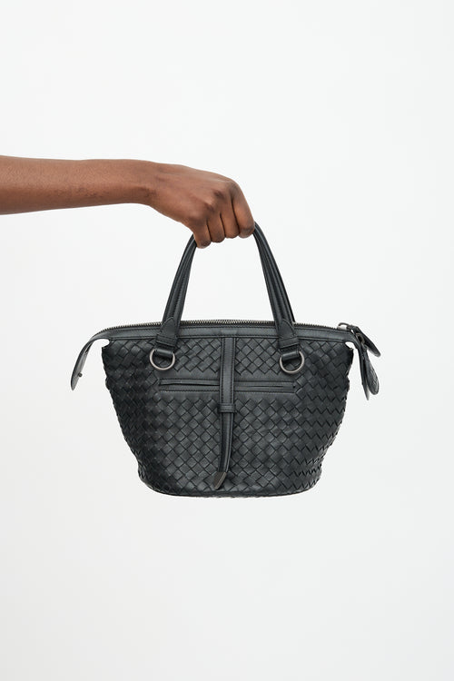 Bottega Veneta Leather Intrecciato Tambura Bag