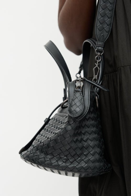 Bottega Veneta Leather Intrecciato Tambura Bag