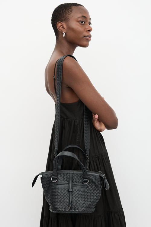 Bottega Veneta Leather Intrecciato Tambura Bag