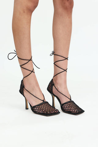 Bottega Veneta Woven Stretch Web Sandals