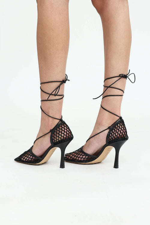Bottega Veneta Woven Stretch Web Sandals