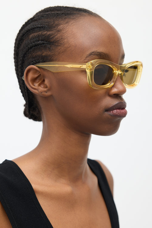 Bottega Veneta Yellow BV1088S Tapered Sunglasses