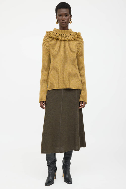 Bottega Veneta Cashmere Fringe Knit Sweater