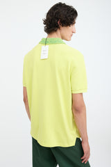 Bottega Veneta Yellow & Green Knit Collar Polo