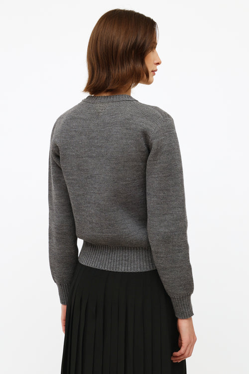 Bottega Veneta Grey Wool Crewneck Sweater