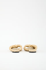 Bottega Veneta Raffia Stretch Slide