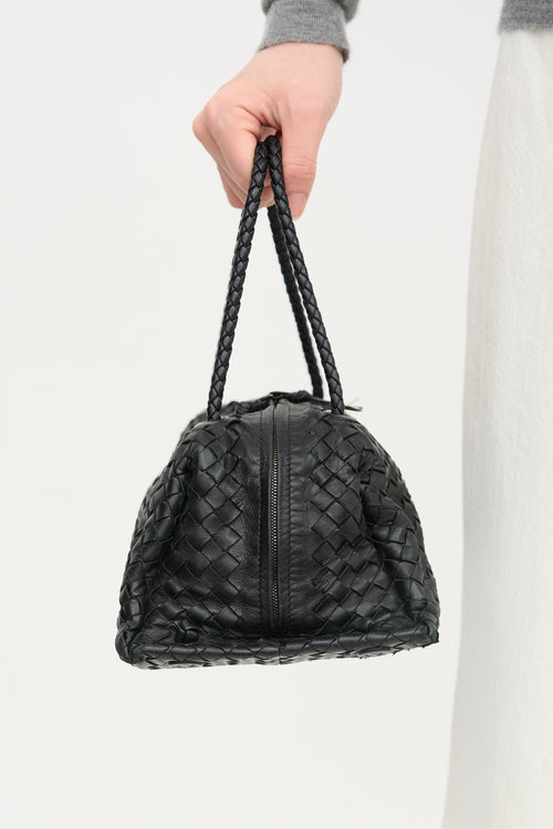 Bottega Veneta 2003 Intrecciato Leather Boston Bag