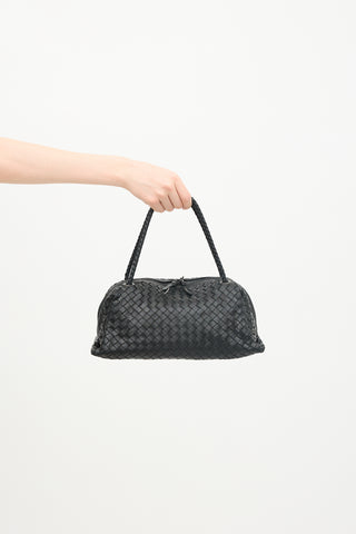 Bottega Veneta 2003 Intrecciato Leather Boston Bag