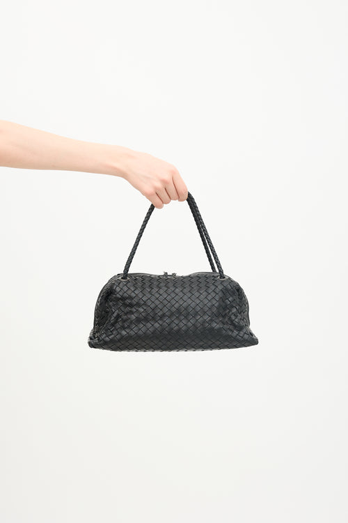 Bottega Veneta 2003 Intrecciato Leather Boston Bag