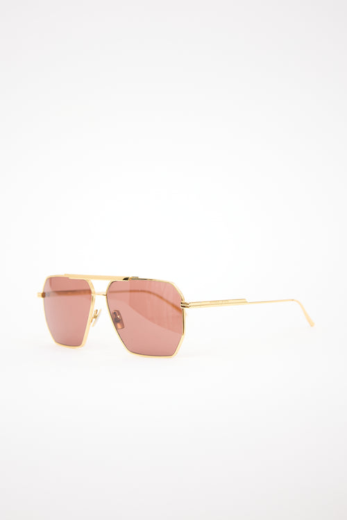 Bottega Veneta BV1012S Aviator Sunglasses