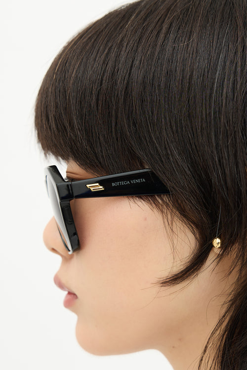 Bottega Veneta BV1034S Aviator Sunglasses