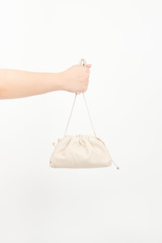 Bottega Veneta Beige Leather Mini Pouch Bag
