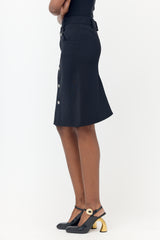 Bottega Veneta FW 2021 Wool Button Skirt