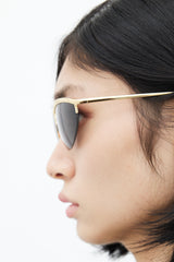 Bottega Veneta Black & Gold BV1091S Tapered Sunglasses
