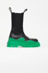 Bottega Veneta Black & Green Tire Boot
