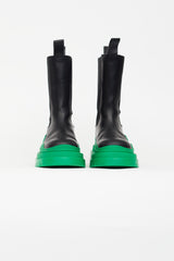 Bottega Veneta Black & Green Tire Boot