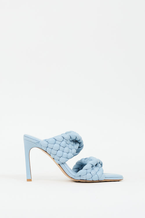 Bottega Veneta Blue Leather BV Curve Heel