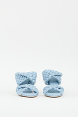 Bottega Veneta Blue Leather BV Curve Heel
