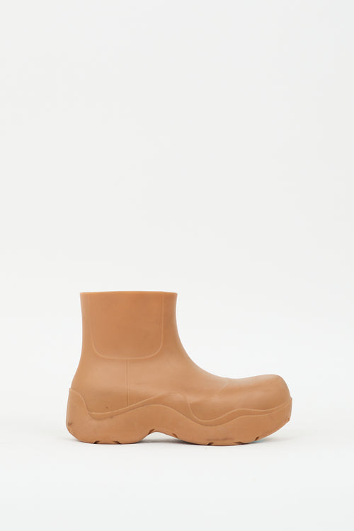 Bottega Veneta Brown Rubber Puddle Ankle Boot