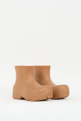 Bottega Veneta Brown Rubber Puddle Ankle Boot