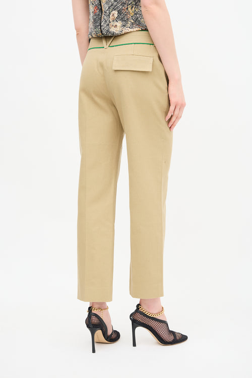 Bottega Veneta Canvas Belted Trouser