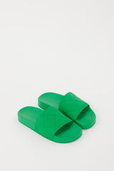 Bottega Veneta Green Rubber Slide