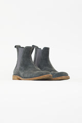 Bottega Veneta Grey Suede Chelsea Boot