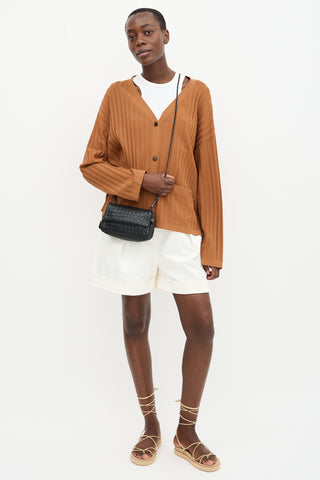 Bottega Veneta Intrecciato Leather Flap Bag