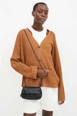 Bottega Veneta Intrecciato Leather Flap Bag