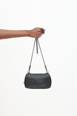 Bottega Veneta Intrecciato Leather Flap Bag
