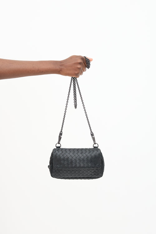 Bottega Veneta Intrecciato Leather Flap Bag