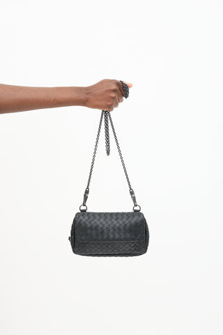 Bottega Veneta Intrecciato Leather Flap Bag