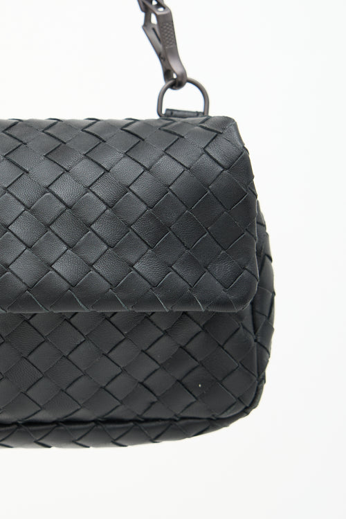 Bottega Veneta Intrecciato Leather Flap Bag