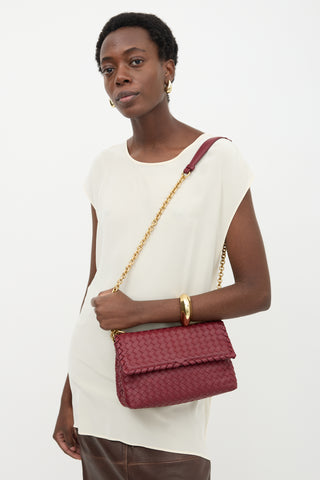 Bottega Veneta Intrecciato Leather Small Olimpia Bag