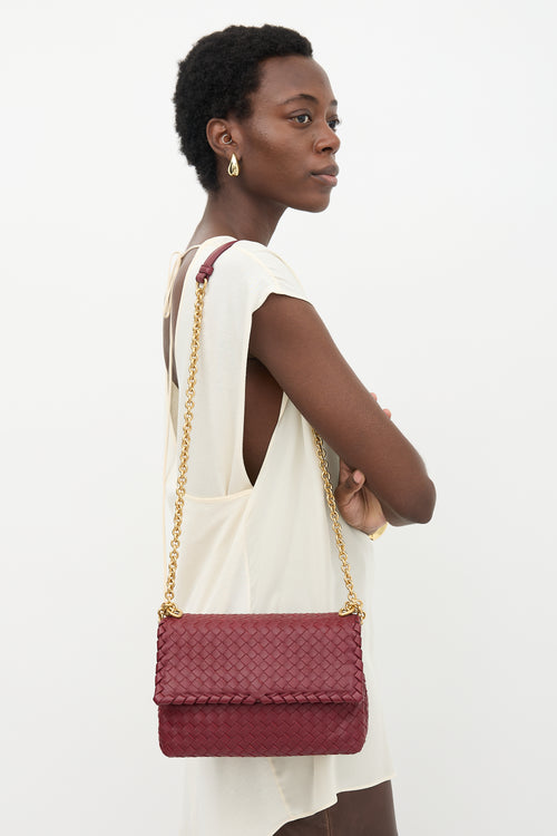 Bottega Veneta Intrecciato Leather Small Olimpia Bag
