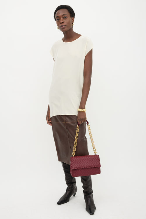 Bottega Veneta Intrecciato Leather Small Olimpia Bag