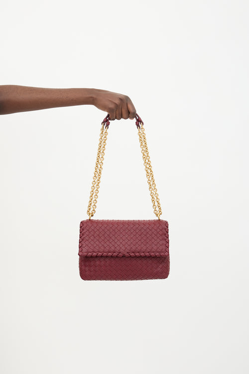 Bottega Veneta Intrecciato Leather Small Olimpia Bag