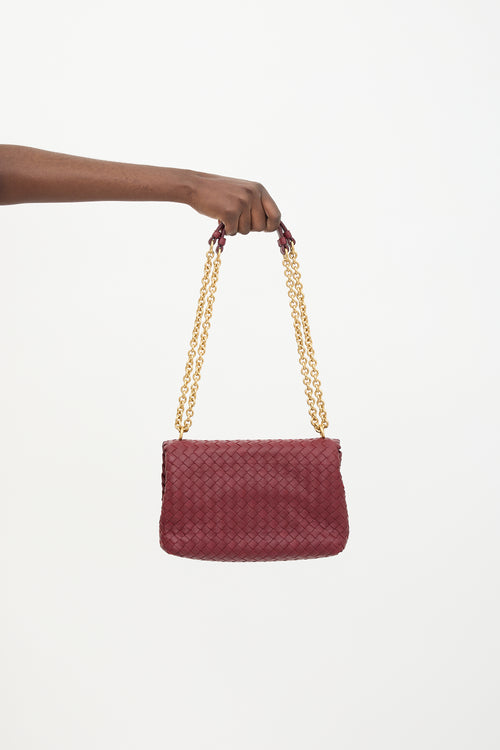 Bottega Veneta Intrecciato Leather Small Olimpia Bag