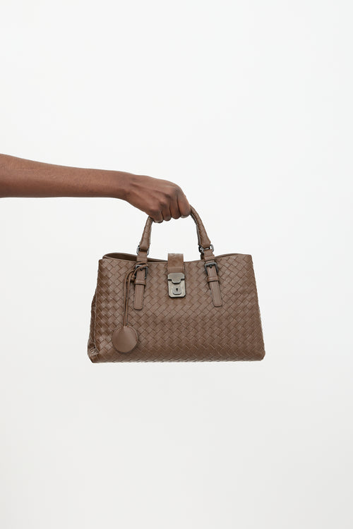 Bottega Veneta Intrecciato Leather Small Roma Bag