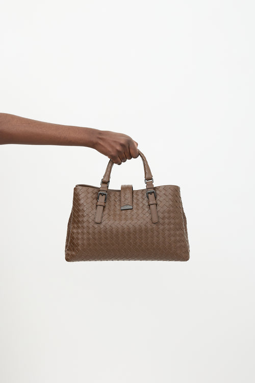 Bottega Veneta Intrecciato Leather Small Roma Bag