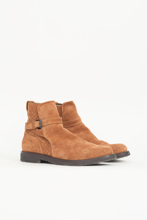 Bottega Veneta Intrecciato Shearling Boot