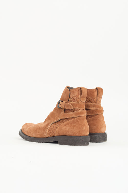 Bottega Veneta Intrecciato Shearling Boot