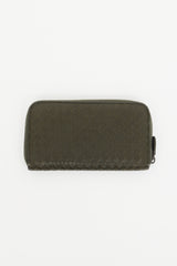 Bottega Veneta Khaki Green Intrecciato Zip Wallet