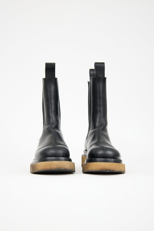 Bottega Veneta Leather Lug Chelsea Boot