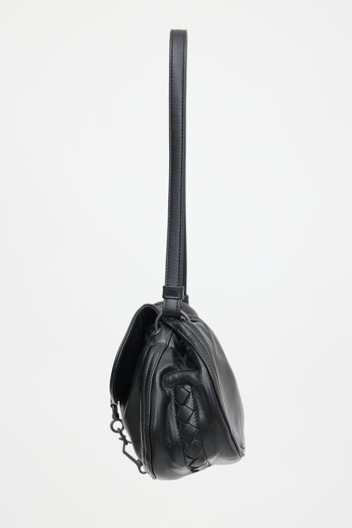Bottega Veneta Leather Flap Shoulder Bag