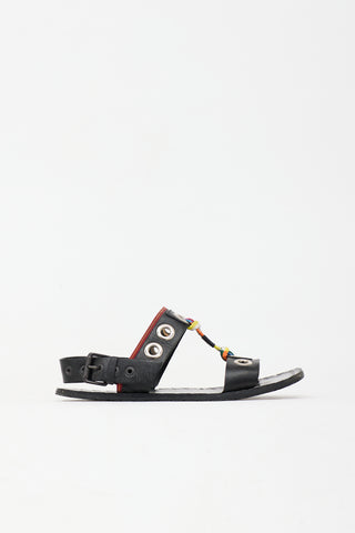Bottega Veneta Leather Grommet Sandal
