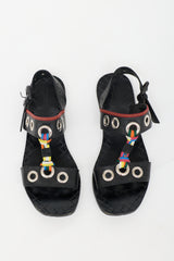 Bottega Veneta Leather Grommet Sandal