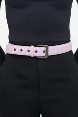 Bottega Veneta Leather Intrecciato Belt