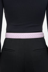 Bottega Veneta Leather Intrecciato Belt